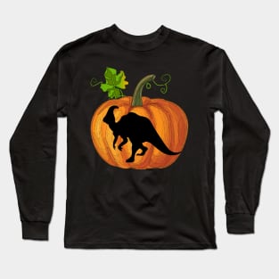 Dinosaurs in pumpkin Long Sleeve T-Shirt